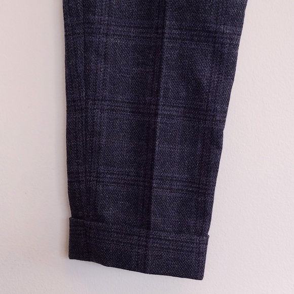 Luisa Spagnoli Blue Plaid Trouser NWOT - Picture 10 of 10